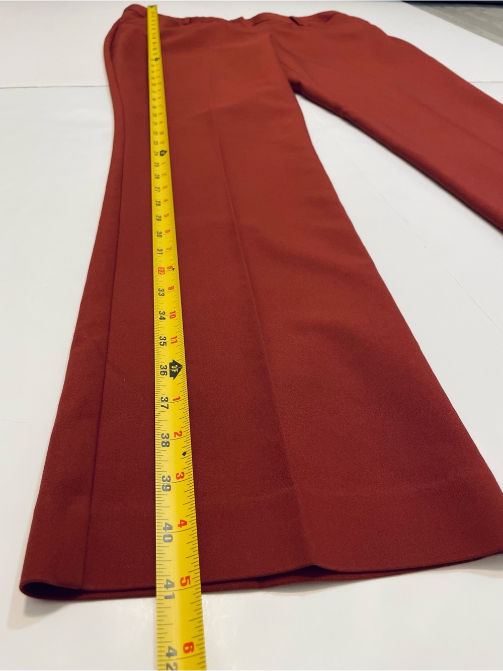 Express Editor Dress Pants Trousers Rust Red Size 12 - Picture 3 of 11
